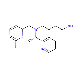 Cc1cccc(CN(CCCCN)[C@@H](C)c2ccccn2)n1 ZINC000066065978