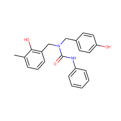 Cc1cccc(CN(Cc2ccc(O)cc2)C(=O)Nc2ccccc2)c1O ZINC000045339179