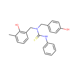 Cc1cccc(CN(Cc2ccc(O)cc2)C(=S)Nc2ccccc2)c1O ZINC000045385347