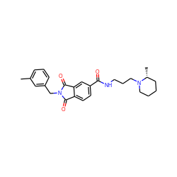 Cc1cccc(CN2C(=O)c3ccc(C(=O)NCCCN4CCCC[C@H]4C)cc3C2=O)c1 ZINC000028884608