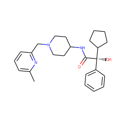 Cc1cccc(CN2CCC(NC(=O)[C@](O)(c3ccccc3)C3CCCC3)CC2)n1 ZINC000000602151