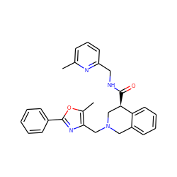 Cc1cccc(CNC(=O)[C@@H]2CN(Cc3nc(-c4ccccc4)oc3C)Cc3ccccc32)n1 ZINC000071331175