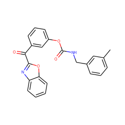 Cc1cccc(CNC(=O)Oc2cccc(C(=O)c3nc4ccccc4o3)c2)c1 ZINC000028710781