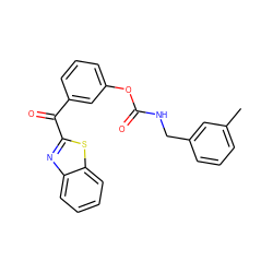 Cc1cccc(CNC(=O)Oc2cccc(C(=O)c3nc4ccccc4s3)c2)c1 ZINC000028710805