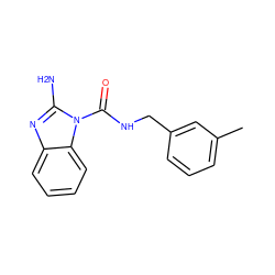 Cc1cccc(CNC(=O)n2c(N)nc3ccccc32)c1 ZINC001772619978