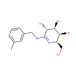 Cc1cccc(CNC2=N[C@H](CO)[C@H](O)[C@H](O)[C@H]2O)c1 ZINC000200451961