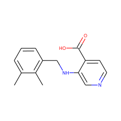 Cc1cccc(CNc2cnccc2C(=O)O)c1C ZINC000653735672