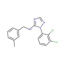 Cc1cccc(CNc2ncnn2-c2cccc(Cl)c2Cl)c1 ZINC000029126412