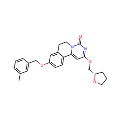 Cc1cccc(COc2ccc3c(c2)CCn2c-3cc(OC[C@@H]3CCCO3)nc2=O)c1 ZINC000209722927