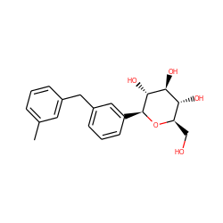 Cc1cccc(Cc2cccc([C@@H]3O[C@H](CO)[C@@H](O)[C@H](O)[C@H]3O)c2)c1 ZINC000038410858