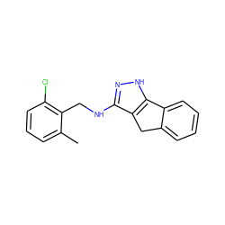 Cc1cccc(Cl)c1CNc1n[nH]c2c1Cc1ccccc1-2 ZINC000045315148