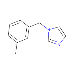 Cc1cccc(Cn2ccnc2)c1 ZINC000035143441