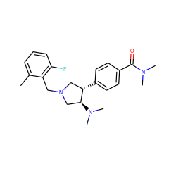 Cc1cccc(F)c1CN1C[C@H](c2ccc(C(=O)N(C)C)cc2)[C@@H](N(C)C)C1 ZINC001772583636