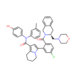 Cc1cccc(N(C(=O)c2cc(-c3cc(Cl)ccc3C(=O)N3Cc4ccccc4C[C@H]3CN3CCOCC3)n3c2CCCC3)c2ccc(O)cc2)c1 ZINC001772620718