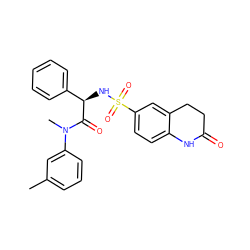 Cc1cccc(N(C)C(=O)[C@H](NS(=O)(=O)c2ccc3c(c2)CCC(=O)N3)c2ccccc2)c1 ZINC000009610640