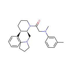 Cc1cccc(N(C)CC(=O)N2CCC[C@H](c3ccccc3)[C@@H]2CN2CCCC2)c1 ZINC000029043667