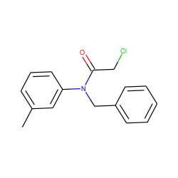 Cc1cccc(N(Cc2ccccc2)C(=O)CCl)c1 ZINC000003338732