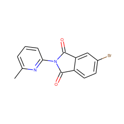 Cc1cccc(N2C(=O)c3ccc(Br)cc3C2=O)n1 ZINC000000362465