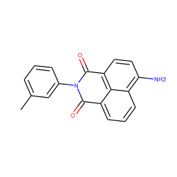 Cc1cccc(N2C(=O)c3cccc4c(N)ccc(c34)C2=O)c1 ZINC000000190454