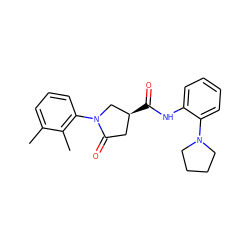 Cc1cccc(N2C[C@@H](C(=O)Nc3ccccc3N3CCCC3)CC2=O)c1C ZINC000012527094