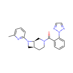 Cc1cccc(N2C[C@@H]3CCN(C(=O)c4ccccc4-n4nccn4)C[C@@H]32)n1 ZINC000116824399