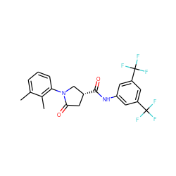 Cc1cccc(N2C[C@H](C(=O)Nc3cc(C(F)(F)F)cc(C(F)(F)F)c3)CC2=O)c1C ZINC000220661657