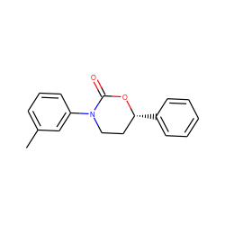 Cc1cccc(N2CC[C@@H](c3ccccc3)OC2=O)c1 ZINC000072116910