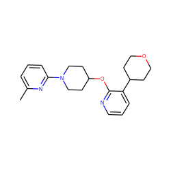 Cc1cccc(N2CCC(Oc3ncccc3C3CCOCC3)CC2)n1 ZINC000096168965