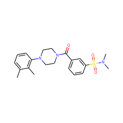 Cc1cccc(N2CCN(C(=O)c3cccc(S(=O)(=O)N(C)C)c3)CC2)c1C ZINC000002627837