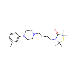 Cc1cccc(N2CCN(CCCCN3C(=O)C(C)(C)SC3(C)C)CC2)c1 ZINC000013759357