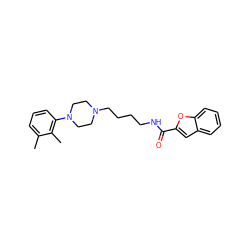 Cc1cccc(N2CCN(CCCCNC(=O)c3cc4ccccc4o3)CC2)c1C ZINC000166419150