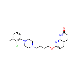 Cc1cccc(N2CCN(CCCCOc3ccc4c(n3)NC(=O)CC4)CC2)c1Cl ZINC000071318302