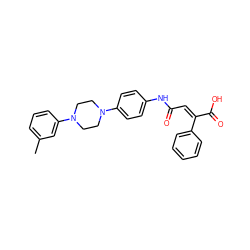 Cc1cccc(N2CCN(c3ccc(NC(=O)/C=C(/C(=O)O)c4ccccc4)cc3)CC2)c1 ZINC000000627001