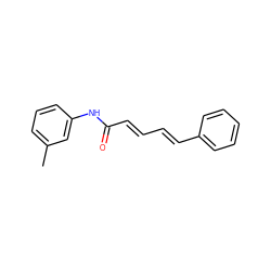 Cc1cccc(NC(=O)/C=C/C=C/c2ccccc2)c1 ZINC000072116625