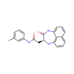 Cc1cccc(NC(=O)C[C@@H]2Nc3cccc4cccc(c34)NC2=O)c1 ZINC000000082202