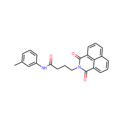 Cc1cccc(NC(=O)CCCN2C(=O)c3cccc4cccc(c34)C2=O)c1 ZINC000005073003