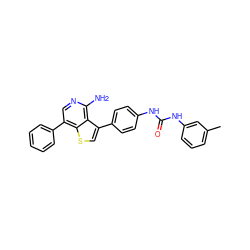 Cc1cccc(NC(=O)Nc2ccc(-c3csc4c(-c5ccccc5)cnc(N)c34)cc2)c1 ZINC000028703859