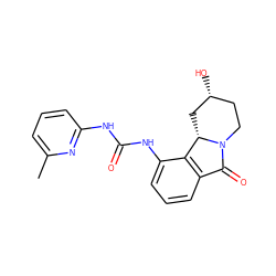 Cc1cccc(NC(=O)Nc2cccc3c2[C@@H]2C[C@H](O)CCN2C3=O)n1 ZINC000118083094