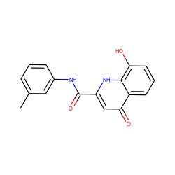 Cc1cccc(NC(=O)c2cc(=O)c3cccc(O)c3[nH]2)c1 ZINC000073197097