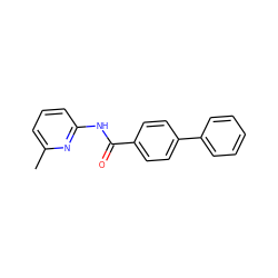 Cc1cccc(NC(=O)c2ccc(-c3ccccc3)cc2)n1 ZINC000003879105