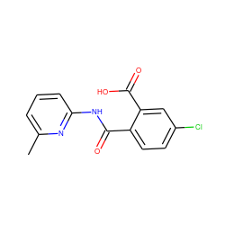 Cc1cccc(NC(=O)c2ccc(Cl)cc2C(=O)O)n1 ZINC000103233739