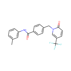 Cc1cccc(NC(=O)c2ccc(Cn3cc(C(F)(F)F)ccc3=O)cc2)c1 ZINC000001400116