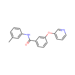 Cc1cccc(NC(=O)c2cccc(Oc3cccnc3)c2)c1 ZINC000096939154