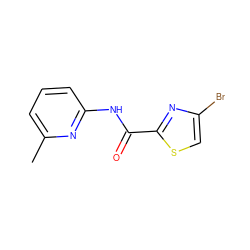 Cc1cccc(NC(=O)c2nc(Br)cs2)n1 ZINC000119928568