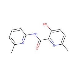 Cc1cccc(NC(=O)c2nc(C)ccc2O)n1 ZINC000028137299