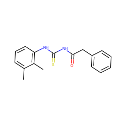 Cc1cccc(NC(=S)NC(=O)Cc2ccccc2)c1C ZINC000000556116