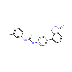 Cc1cccc(NC(=S)Nc2ccc(-c3cccc4c3CNC4=O)cc2)c1 ZINC000014945190