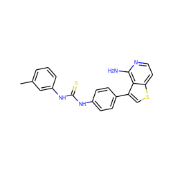 Cc1cccc(NC(=S)Nc2ccc(-c3csc4ccnc(N)c34)cc2)c1 ZINC000028703820