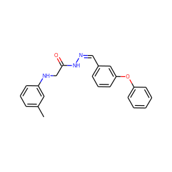 Cc1cccc(NCC(=O)N/N=C\c2cccc(Oc3ccccc3)c2)c1 ZINC000033154851