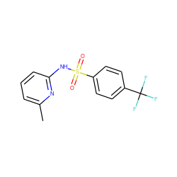 Cc1cccc(NS(=O)(=O)c2ccc(C(F)(F)F)cc2)n1 ZINC000040975909